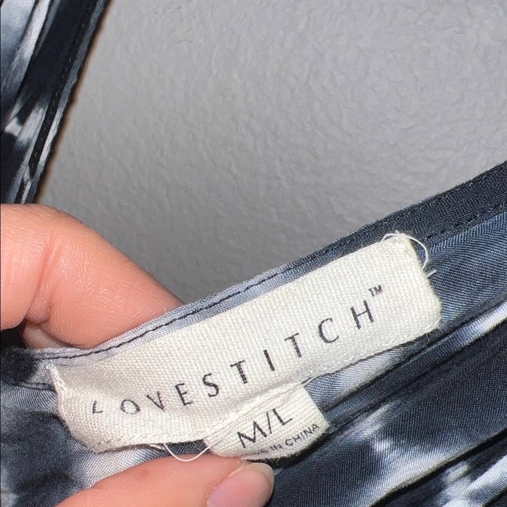 Lovestitch Black Blue and White Maxi Dress - Picture 3 of 6